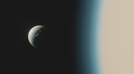 Saturn Moons Titan and Rhea