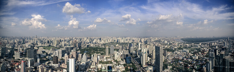 A bird's-eye view of Bangkok in dramatic proportions