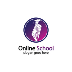 Online Education logo design template. Online course logo design. Online Learning logo