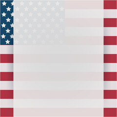 Fototapeta premium Vintage independence day poster. Vector illustration. Layered
