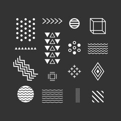 Geometric Shapes Set, Abstract Shapes Vector Illustration Background