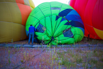 Fototapeta premium A large balloon lies on the ground