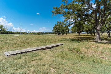 Fototapeta na wymiar Texas City Park on a sunny August day.