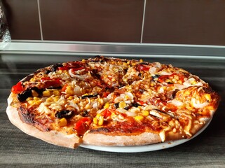 hot and delicious pizza