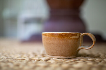 handmade unique glazed pottery cup