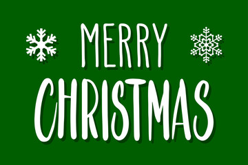 Fototapeta premium Handwritten Christmas greetings, modern calligraphy lettering