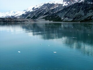 Views of the Grand Pacific Glacier in Alaska While Cruising