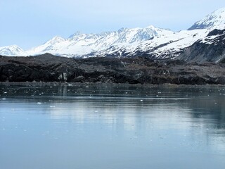 Views of the Grand Pacific Glacier in Alaska While Cruising