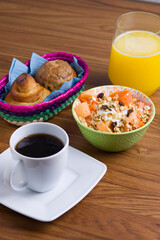 Desayuno continental, estilo mexicano