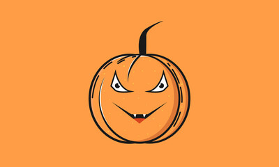 Halloween special pumpkin icon illustration design
