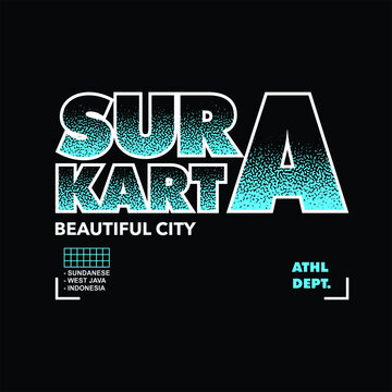 Surakarta Beautifull City Vintage Vector