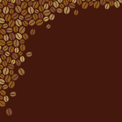Blank coffee beans square frame