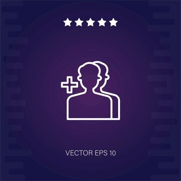 Add User Vector Icon Modern Illustartion