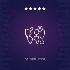 world vector icon modern illustration