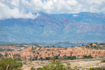 Naklejka premium landscape in the mountains