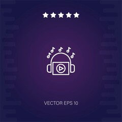 music player vector icon modern illustration