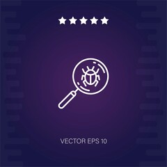 bugs search vector icon modern illustration