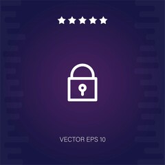 lock vector icon modern illustration