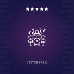 drum set vector icon modern illustration