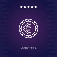 euro vector icon modern illustration