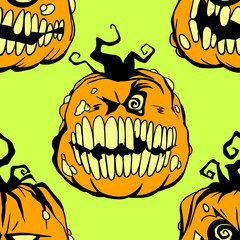 Halloween celebration seamless pattern