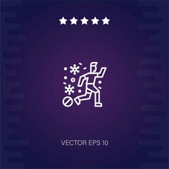 running vector icon modern illustration