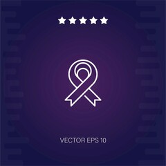 cancer ribbon vector icon modern illustration