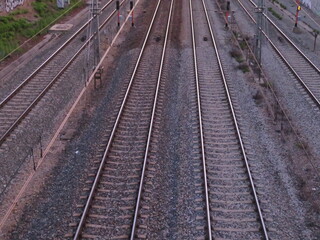 Fototapeta na wymiar Beautiful photo of the path of high-speed train