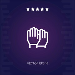 Obraz premium gloves vector icon modern illustration