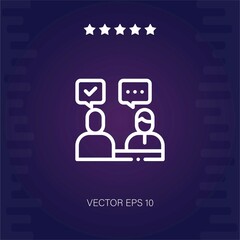 interview vector icon modern illustration