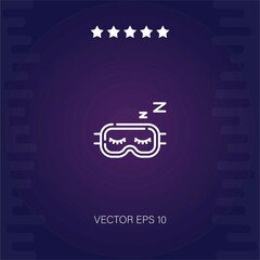 sleeping mask vector icon modern illustration