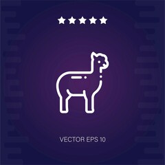 alpaca vector icon modern illustration
