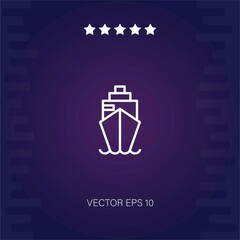 boat vector icon modern illustration