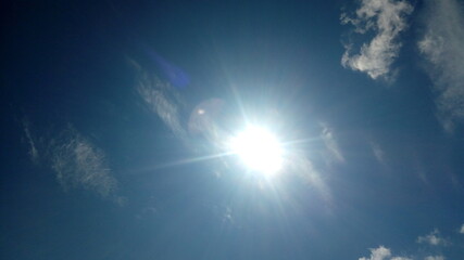 Sunbeam Sunlight Sun in Cloud Sky