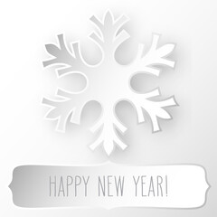 Snowflake frame and New Year greetings