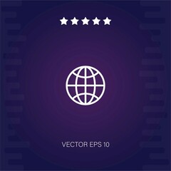 earth globe   vector icon modern illustration