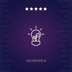 ecologic light bulb vector icon modern illustration