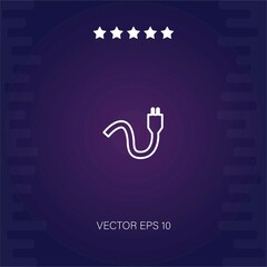 electrical cord plug vector icon modern illustration
