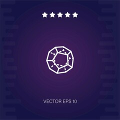 dodecahedron   vector icon modern illustration