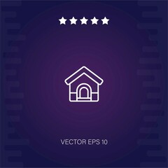 dog kennel vector icon modern illustration