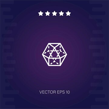 Dodecahedron   Vector Icon Modern Illustration