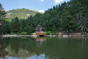 Fototapeta na wymiar Limni Lake, National Nature Park, Zigana Mountain, Altitude; 1700 Meter