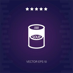 soup can vector icon modern illustration
