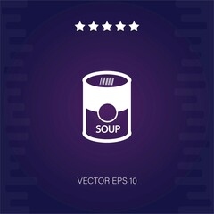soup in can vector icon modern illustration