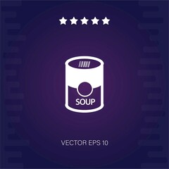 soup in can vector icon modern illustration
