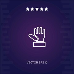 Obraz premium right glove outline vector icon modern illustration