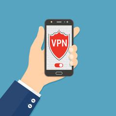 VPN vitual Private network proxy application on smartphone