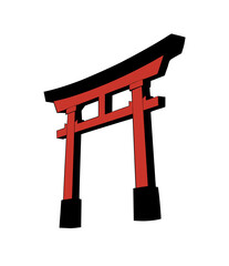 Design of torii gate illustration