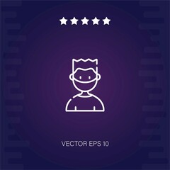 boy vector icon modern illustration