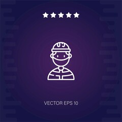 firefighter vector icon modern illustration